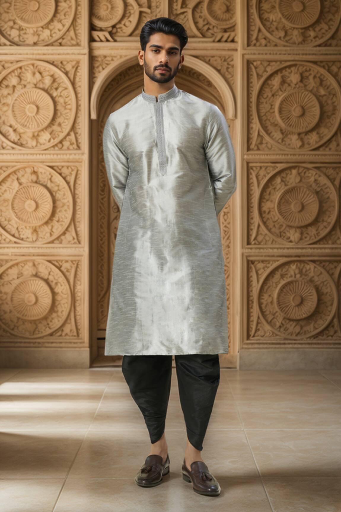 Samyukta Singhania Embroidered Neck Kurta & Patiala Pant Set 