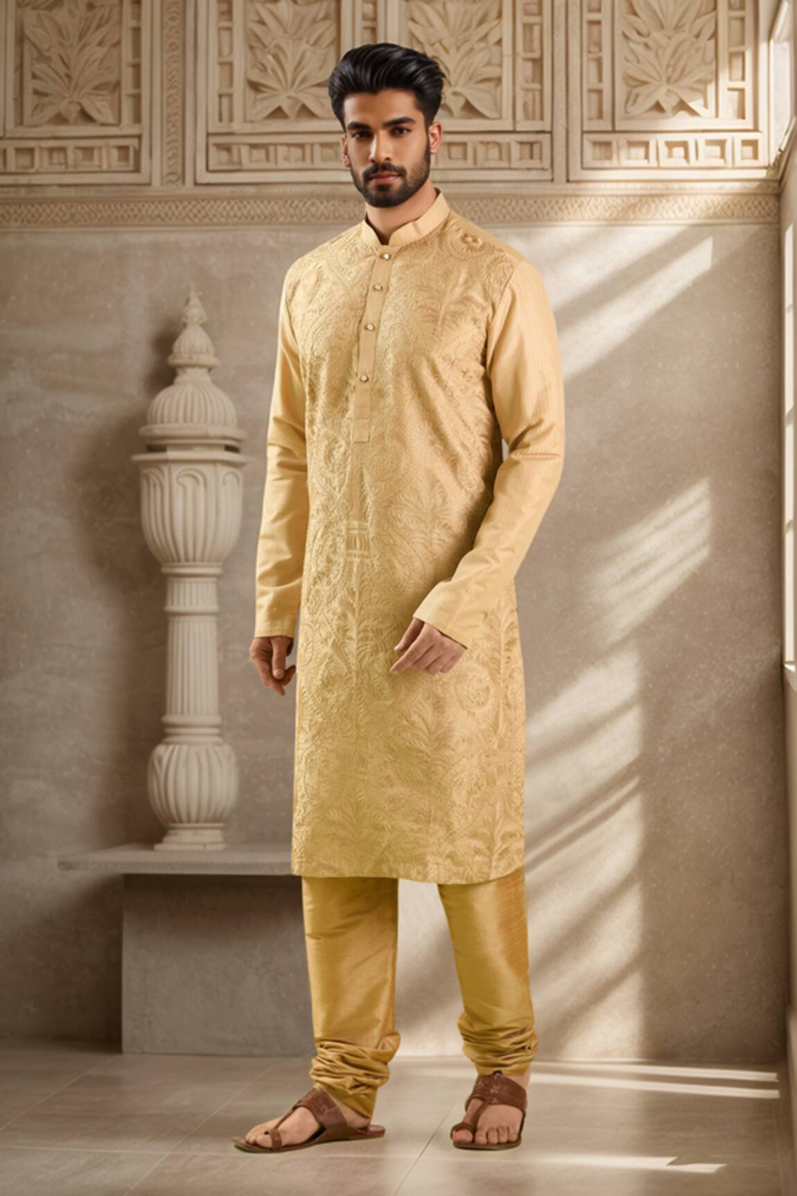 Arihant Rai Sinha Floral Aari Embroidered Kurta Set