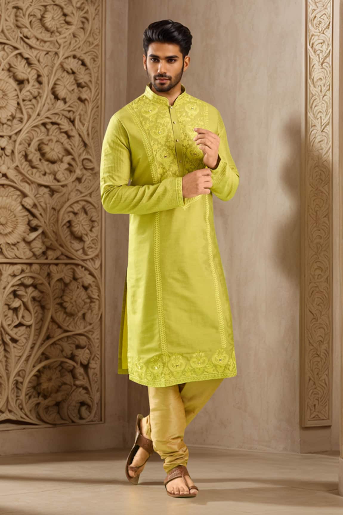 Arihant Rai Sinha Floral Mirror Embroidered Kurta Set