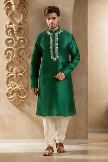 Arihant Rai Sinha Embroidered Placket Kurta Set 