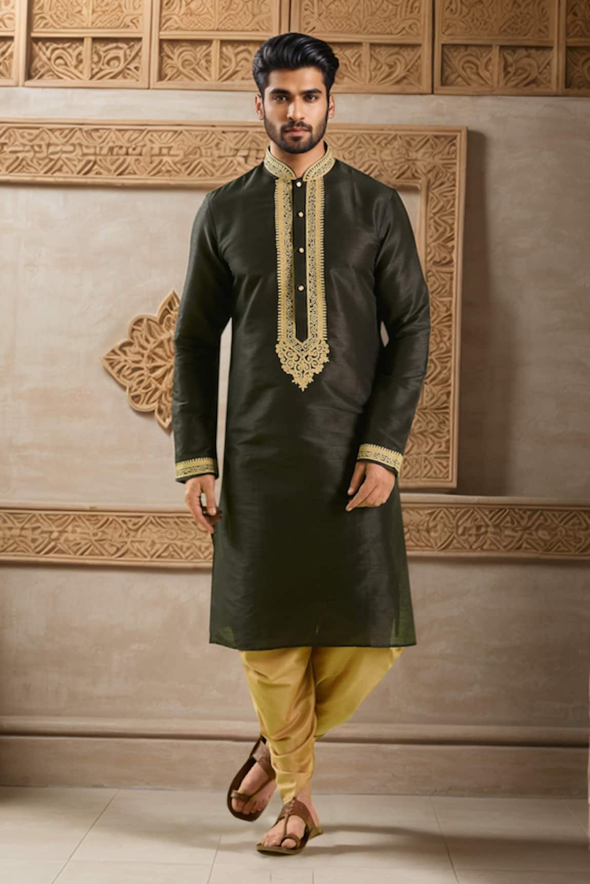 Samyukta Singhania Resham Embroidered Kurta & Patiala Pant Set 