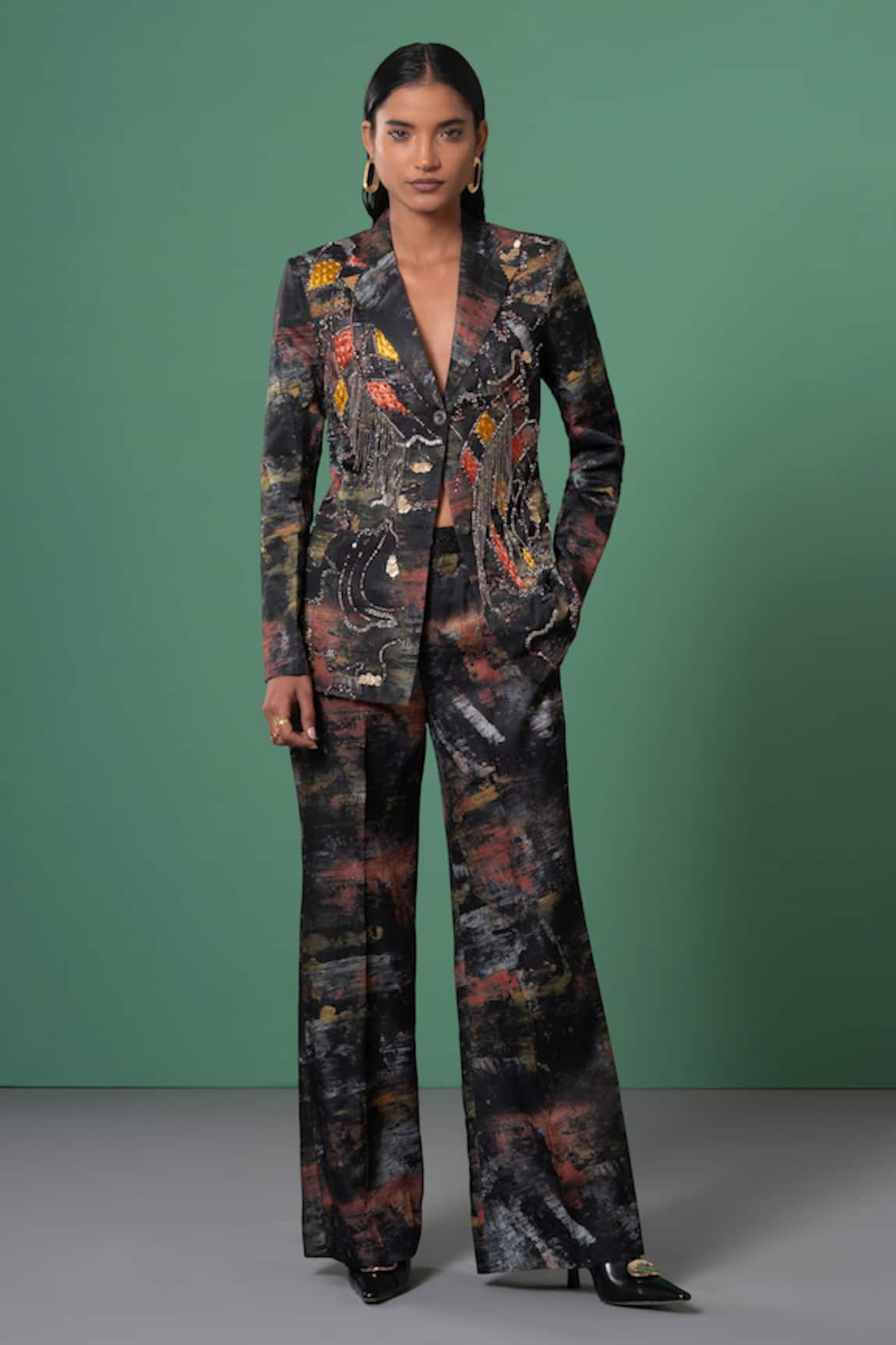 Advait Celeste Print Wide Legged Trouser 