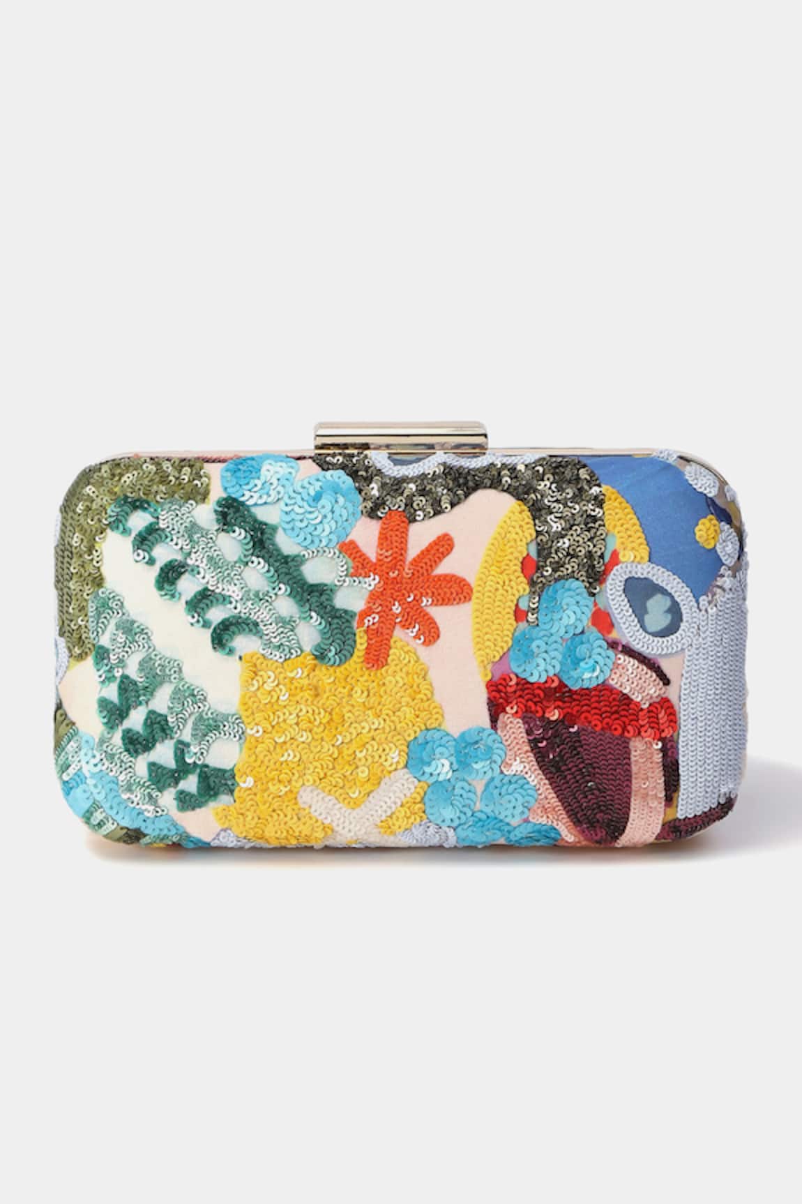 Ritu Kumar Multi Color Sequin Embellished Clutch 