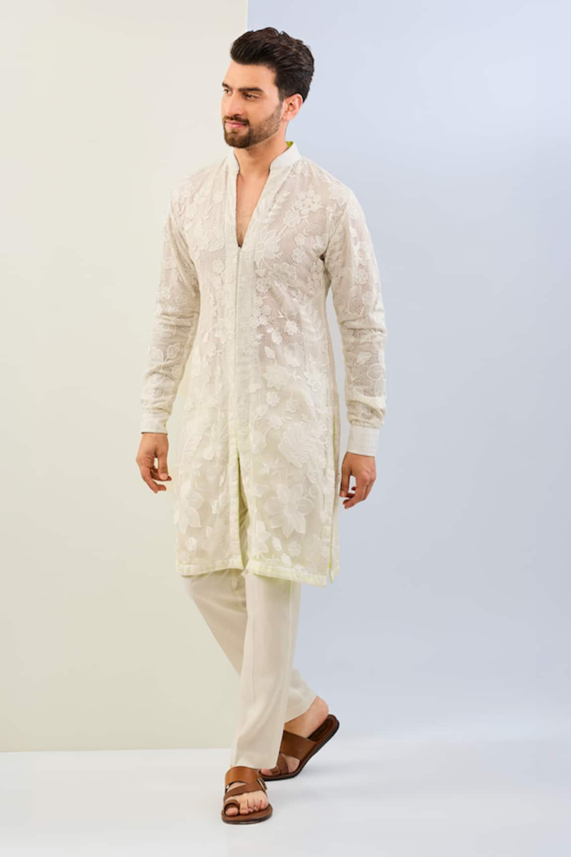 Rabani & Rakha Floral Embroidered Kurta Set