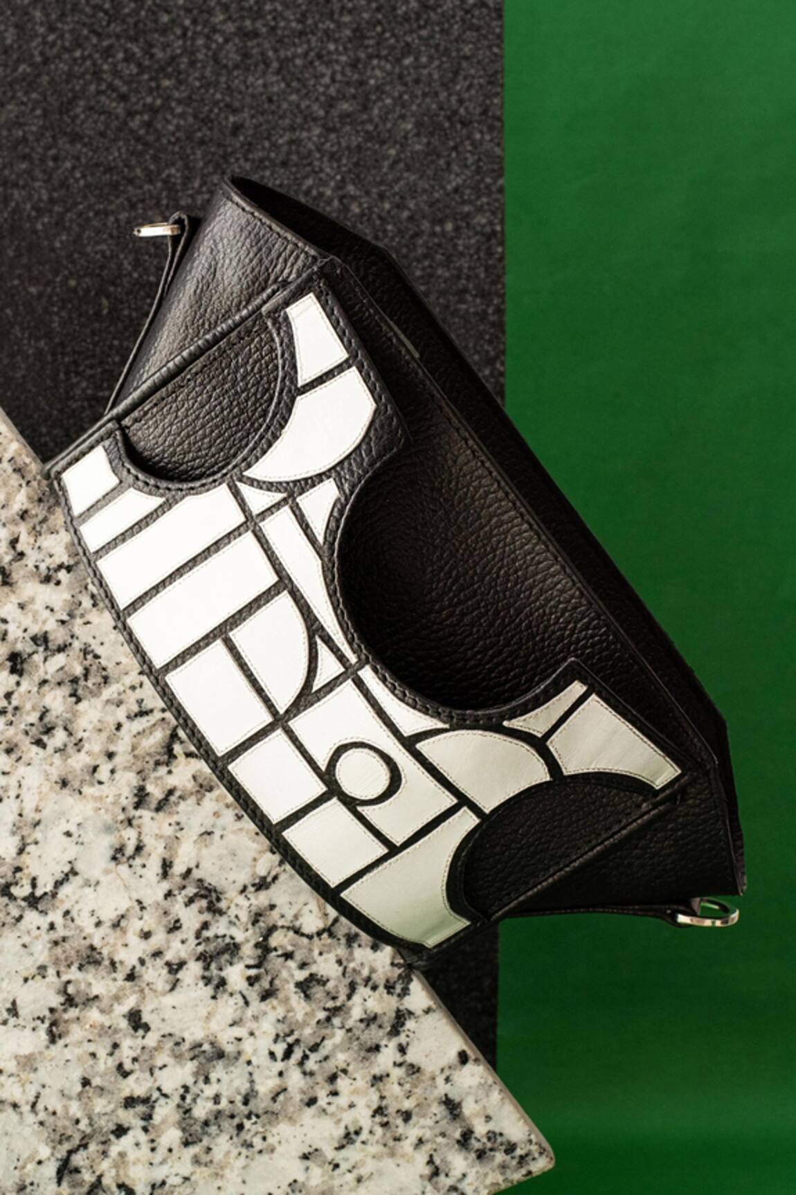 Econock Studio Geometric Design Leather Wristlet 