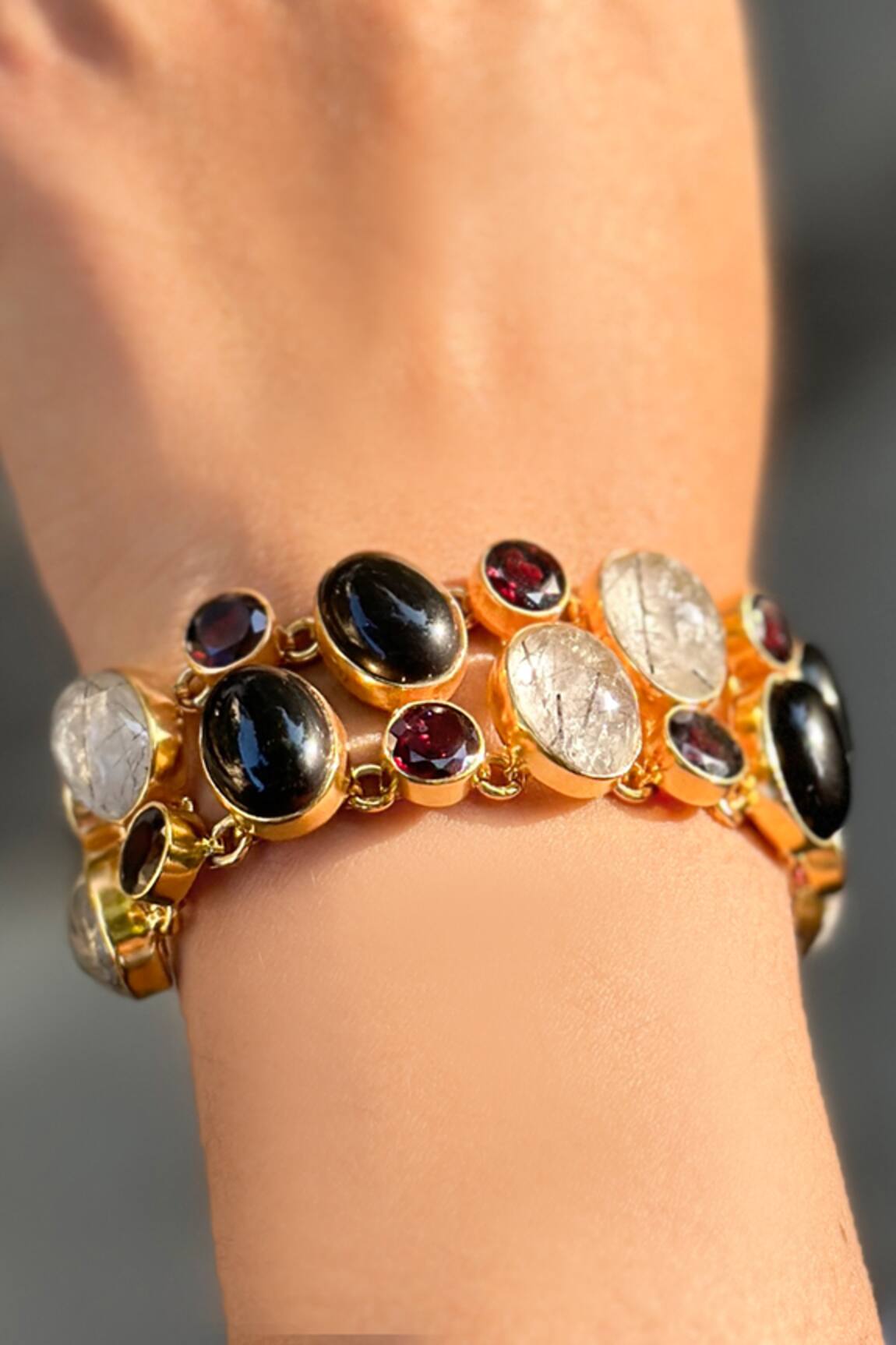 Anuka Jewels Colorstone Embellished Sterling Silver Bracelet