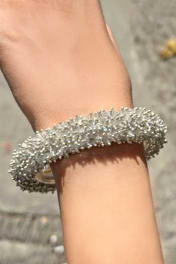 Anuka Jewels Labradorite Embellished Bangle 