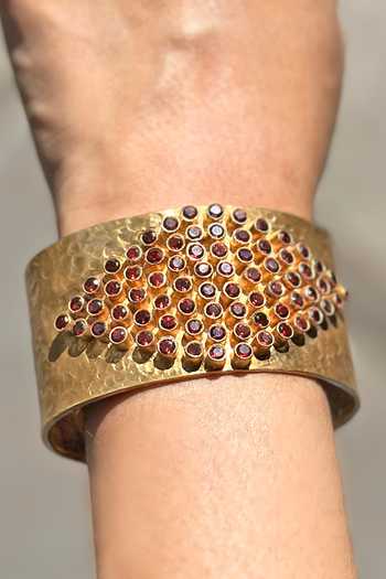 Anuka Jewels Garnet Stone Cuff Bracelet 