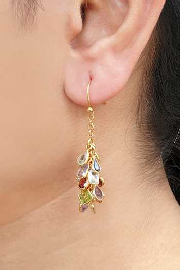 Anuka Jewels Multi Color Stone Embellished Earrings 
