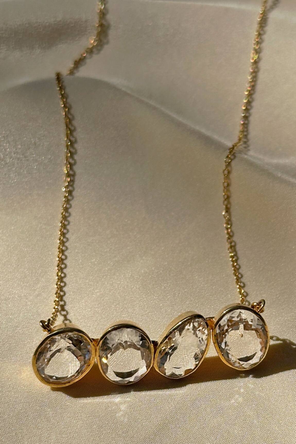 Anuka Jewels Crystal Embellished Pendant Necklace 