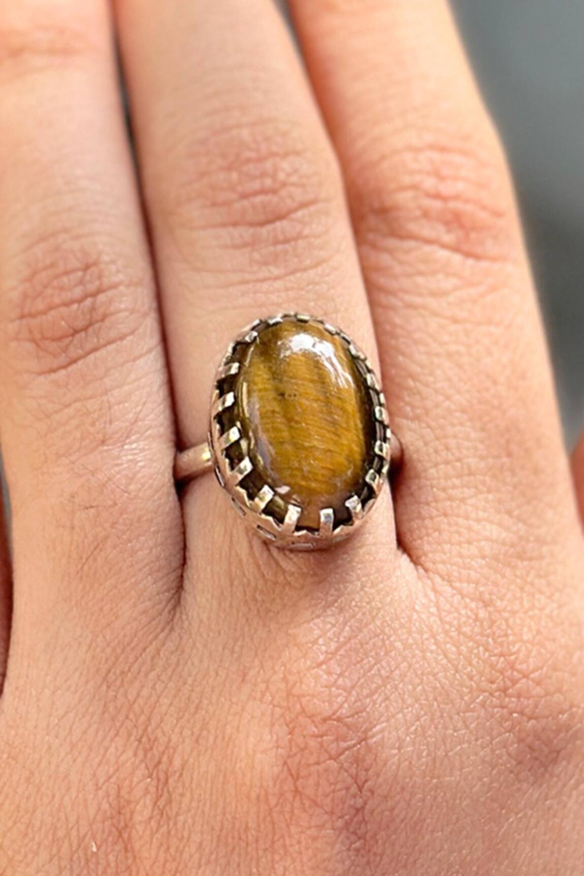 Anuka Jewels Tiger Eye Stone Ring 
