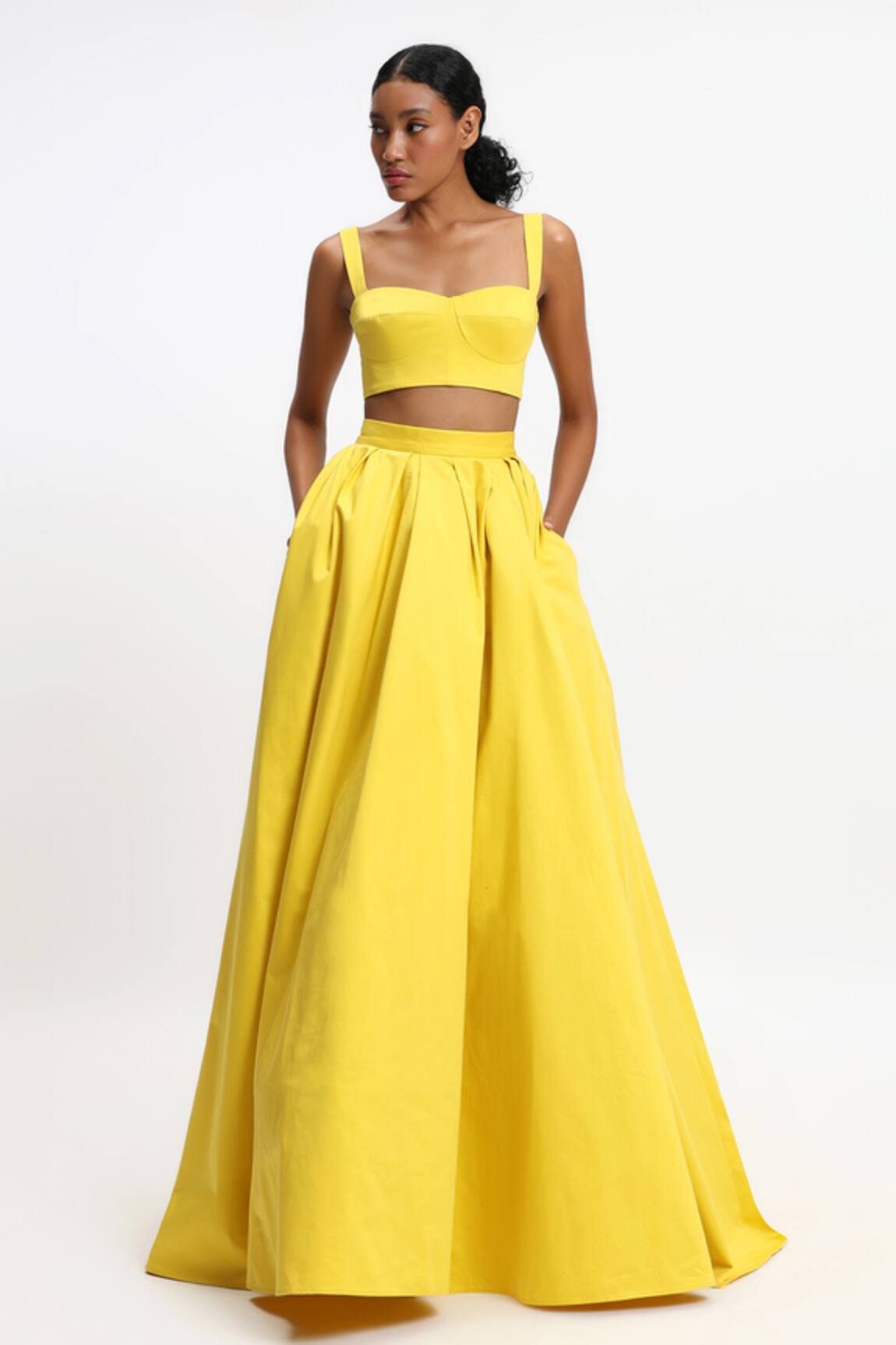 Gauri & Nainika Flared Pleated Skirt 