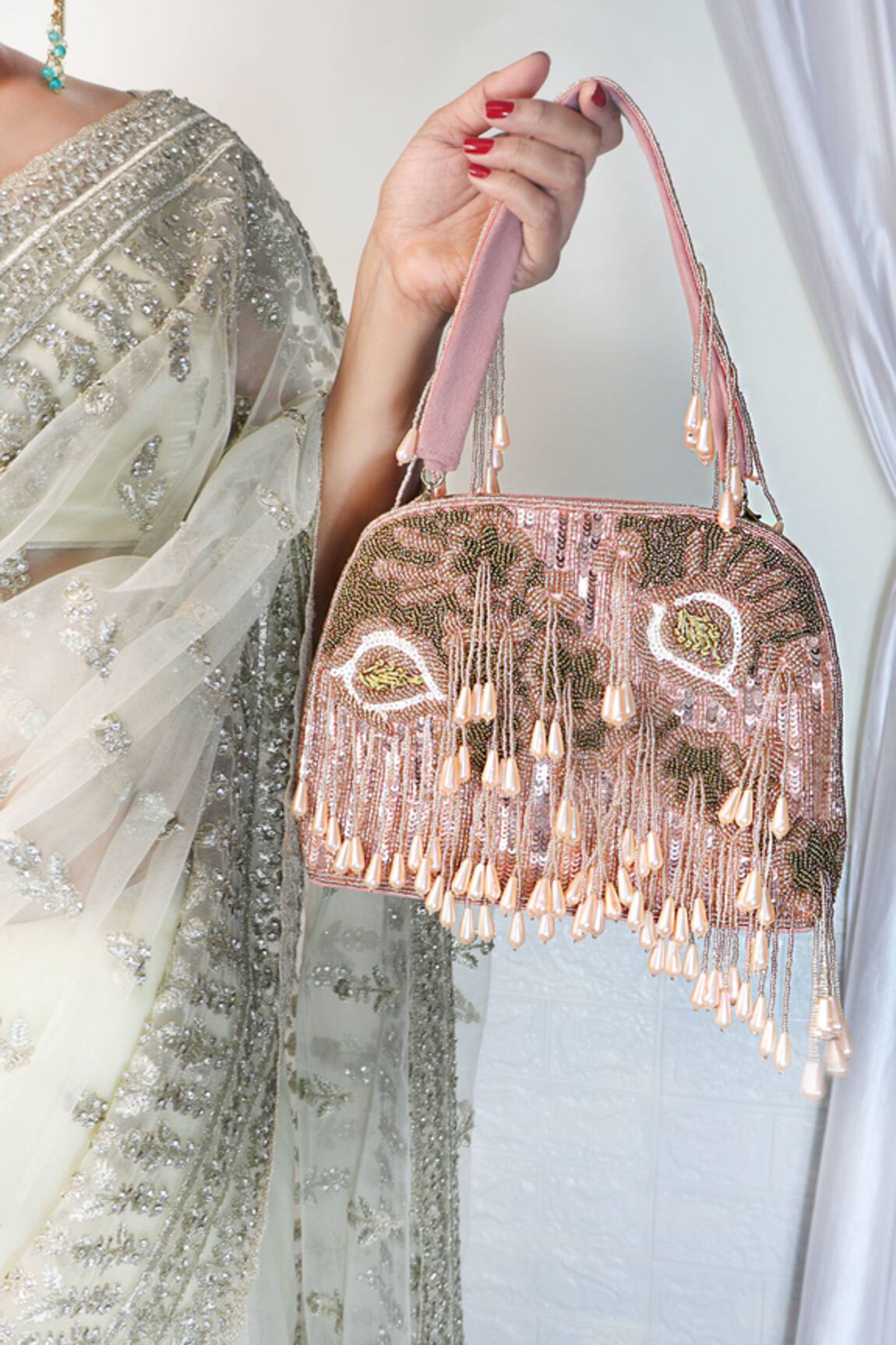 Soho Boho Studio By Aarti Thakur Abstract Embellished Handbag