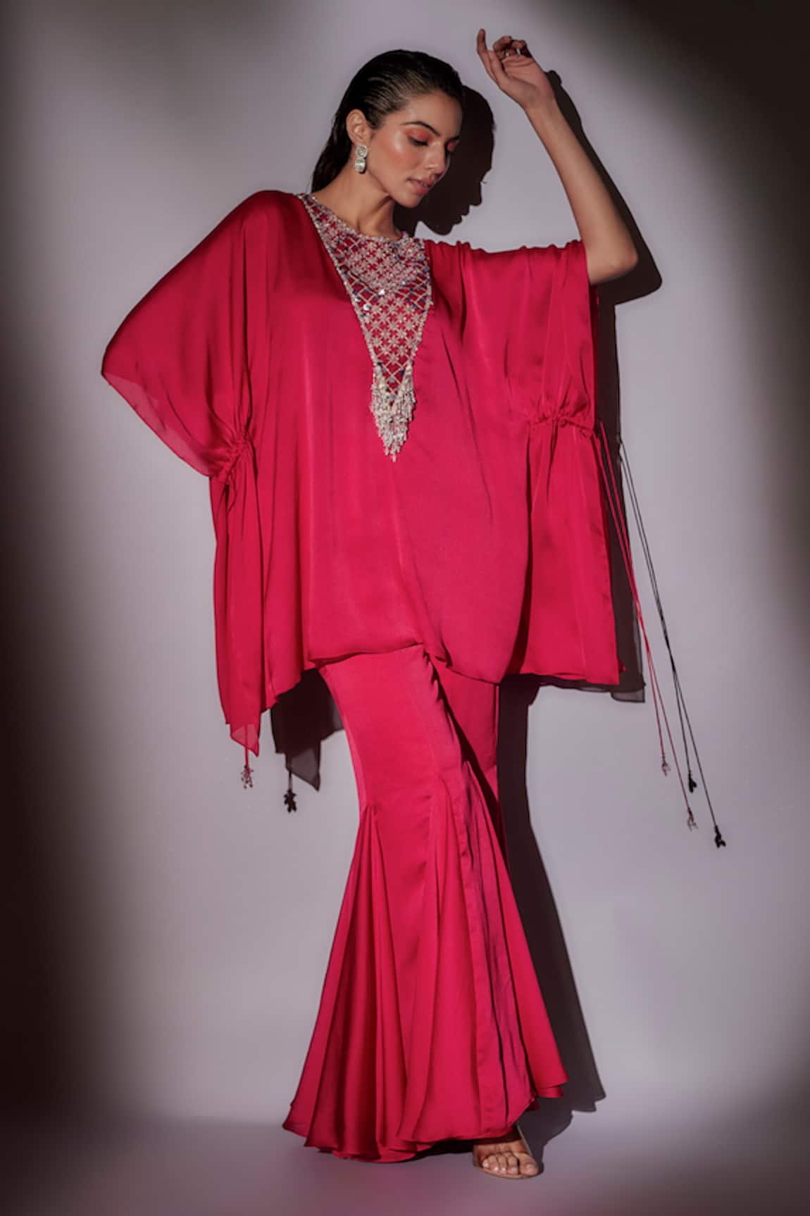 Ajiesh Oberoi Embroidered Kaftan & Sharara Set 