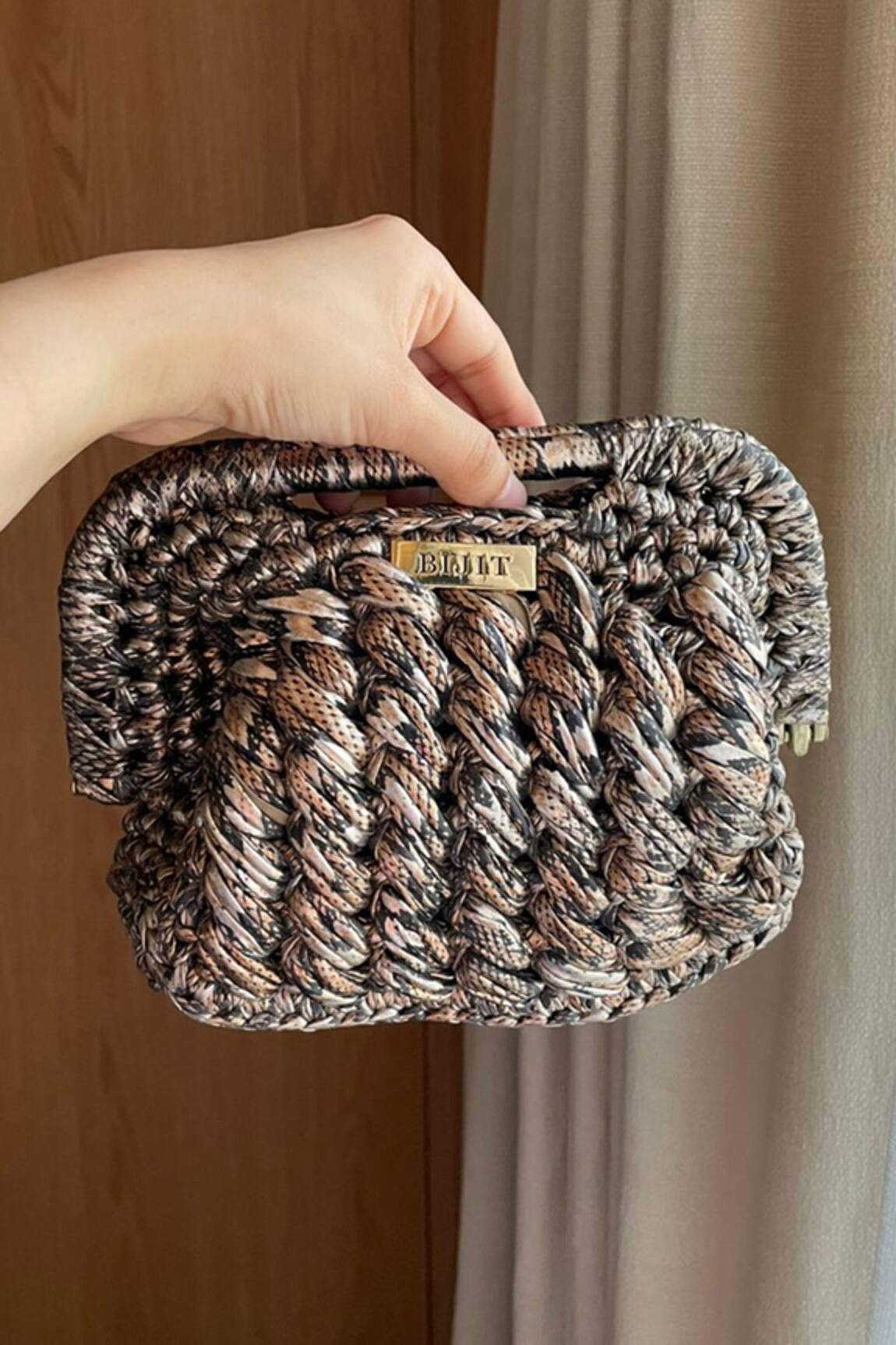 BIJIT Braided Textured Clutch 