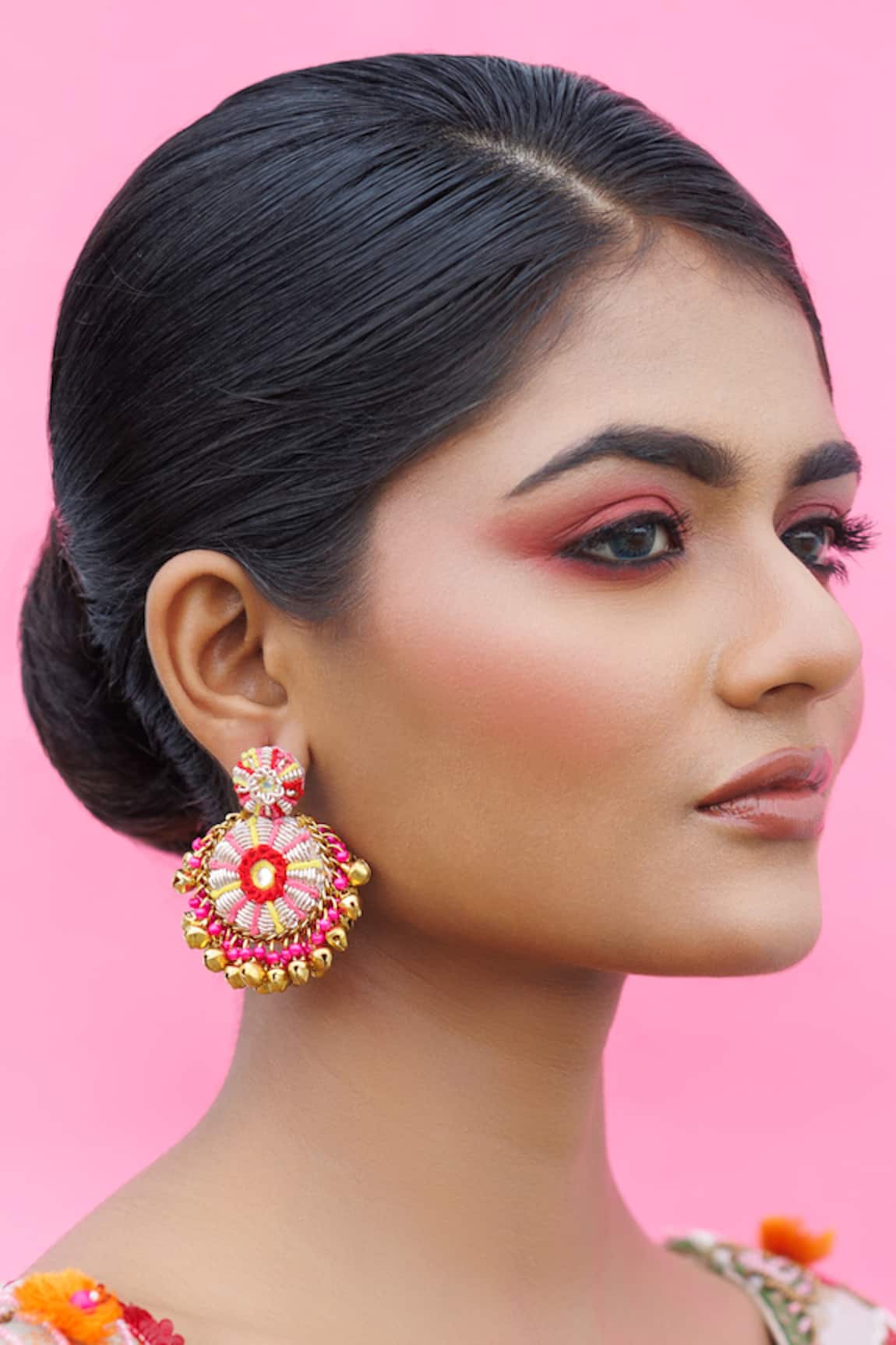 Kanyaadhan By DhirajAayushi Bloom Embroidered Choker & Earrings Set 