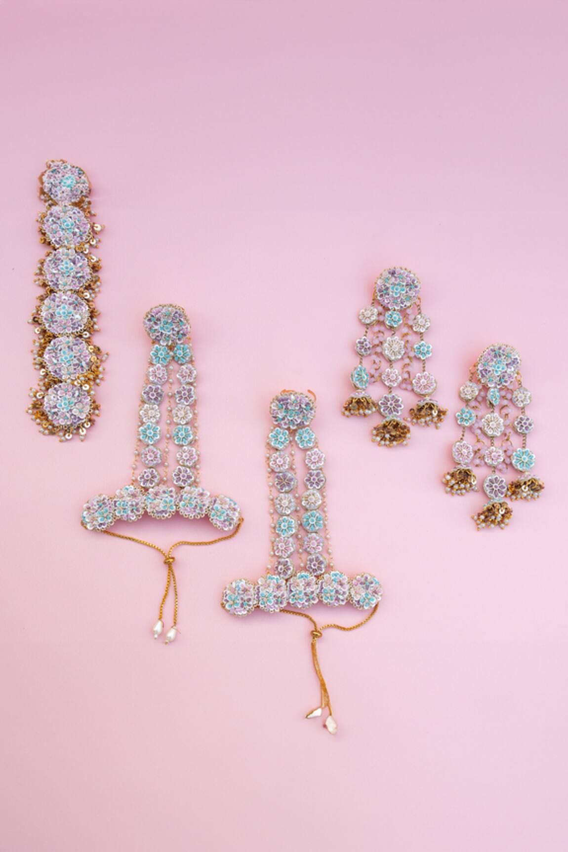 Kanyaadhan By Dhirajaayushi Floral Multicolor Designer Jewellery Set