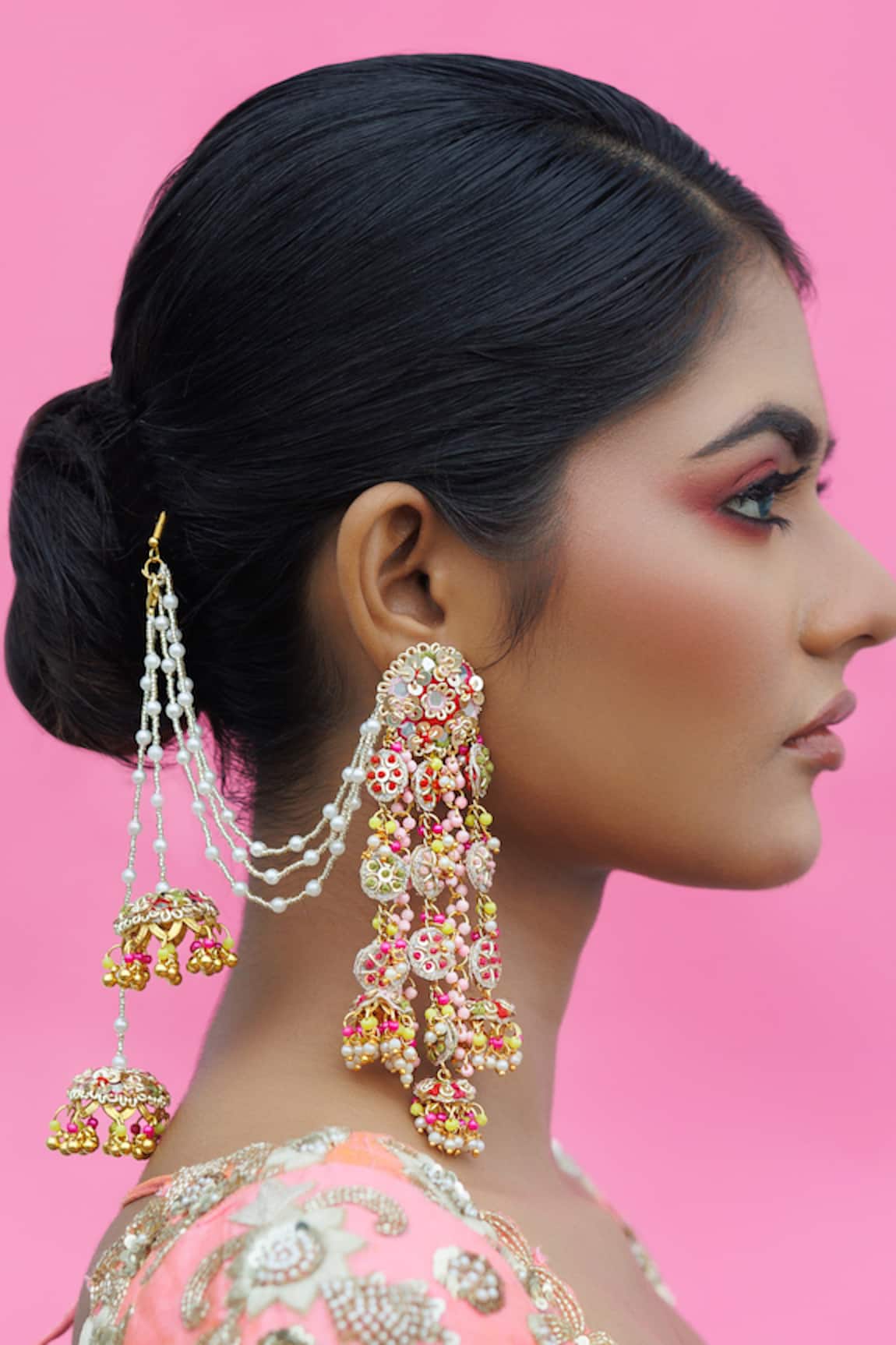 Kanyaadhan By Dhirajaayushi Multi Color Floral Embroidered Jewellery Set