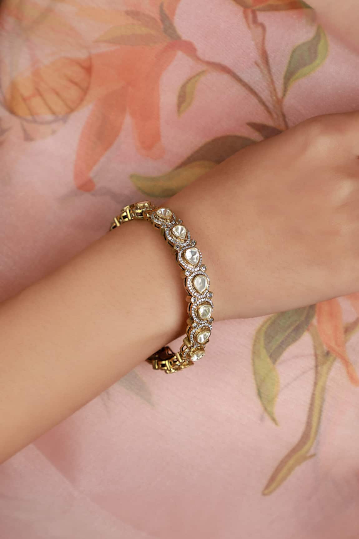 Riana Jewellery Jadtar & Glass Bead Kadas Set of 2 