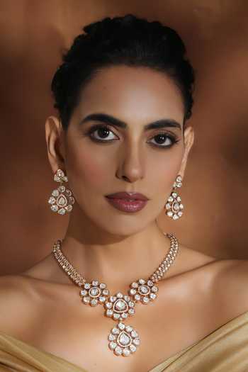 Swabhimann Floral Polki Necklace Set 