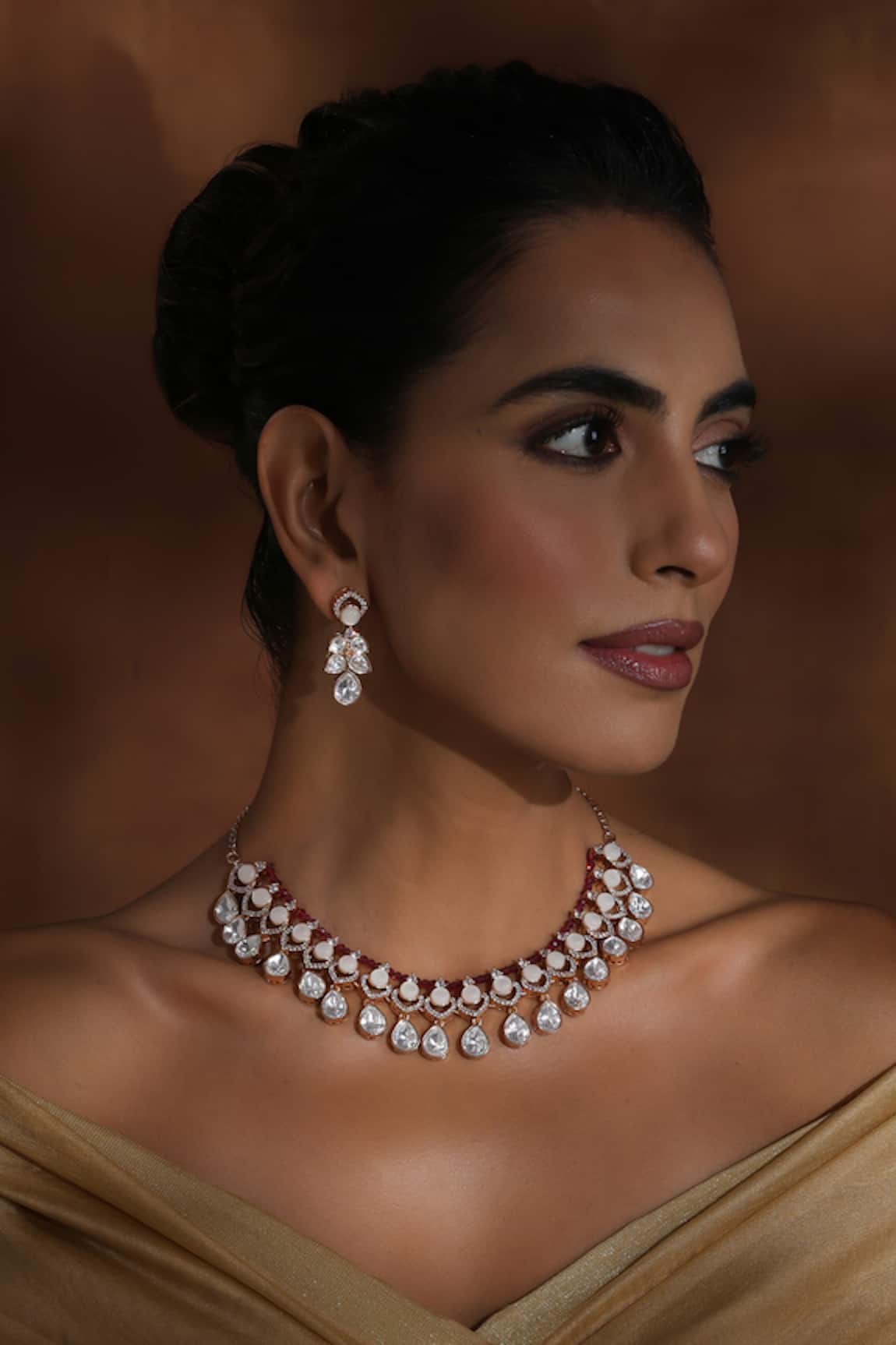 Swabhimann Polki & Bead Embellished Necklace Set 