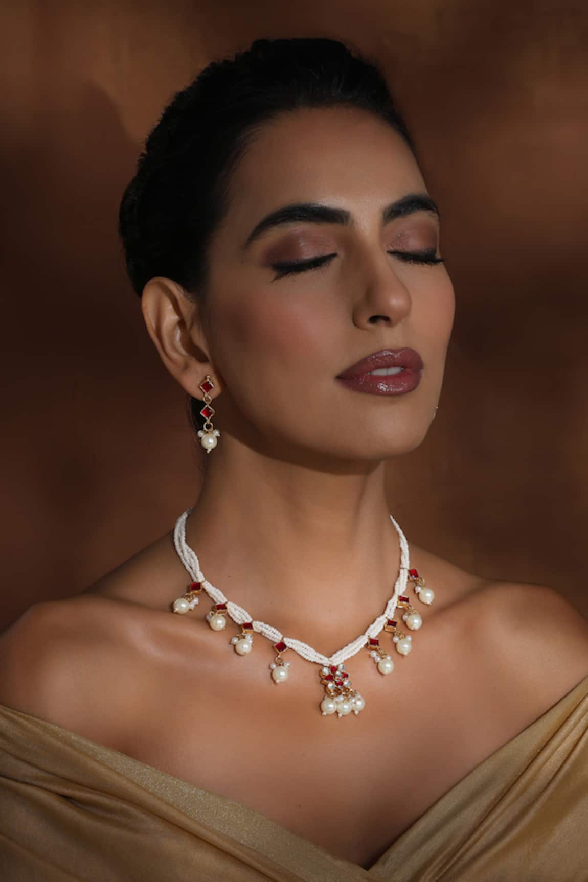 Swabhimann Kundan Multi-String Necklace Set 