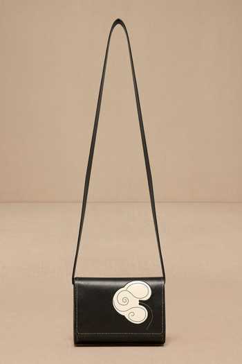 Ampm Black Inlay Work Sling Bag 