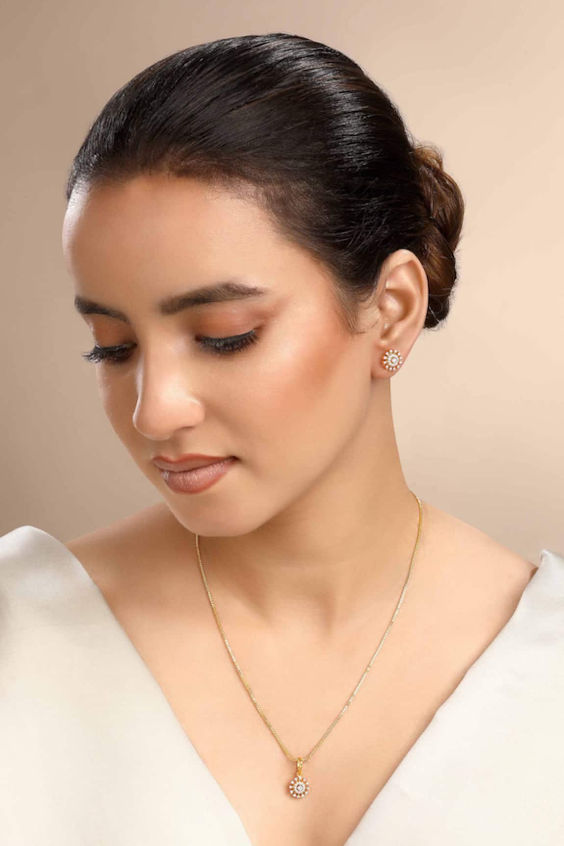 Sica Jewellery Cubic Zirconia Pendant & Earring Set 
