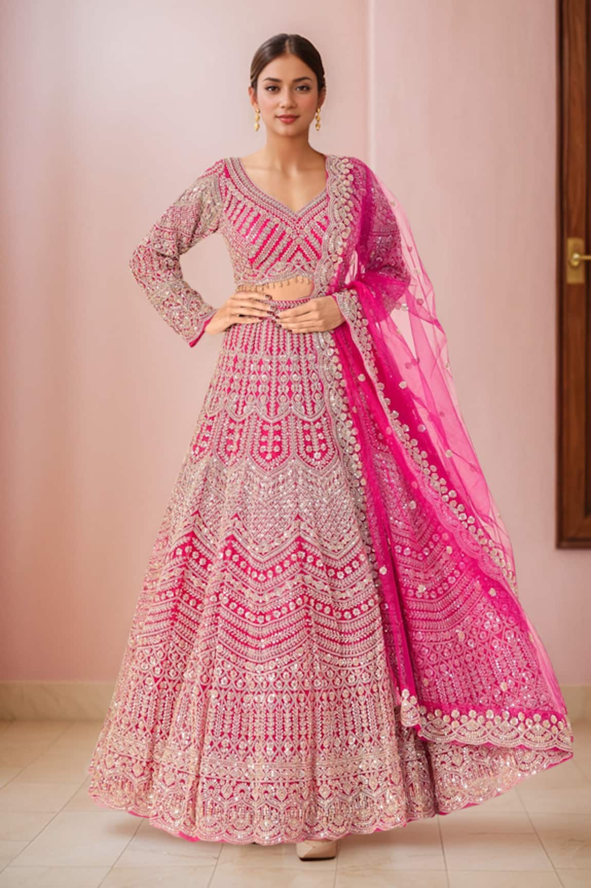 Azeera Cutdana Embroidered Lehenga Set 