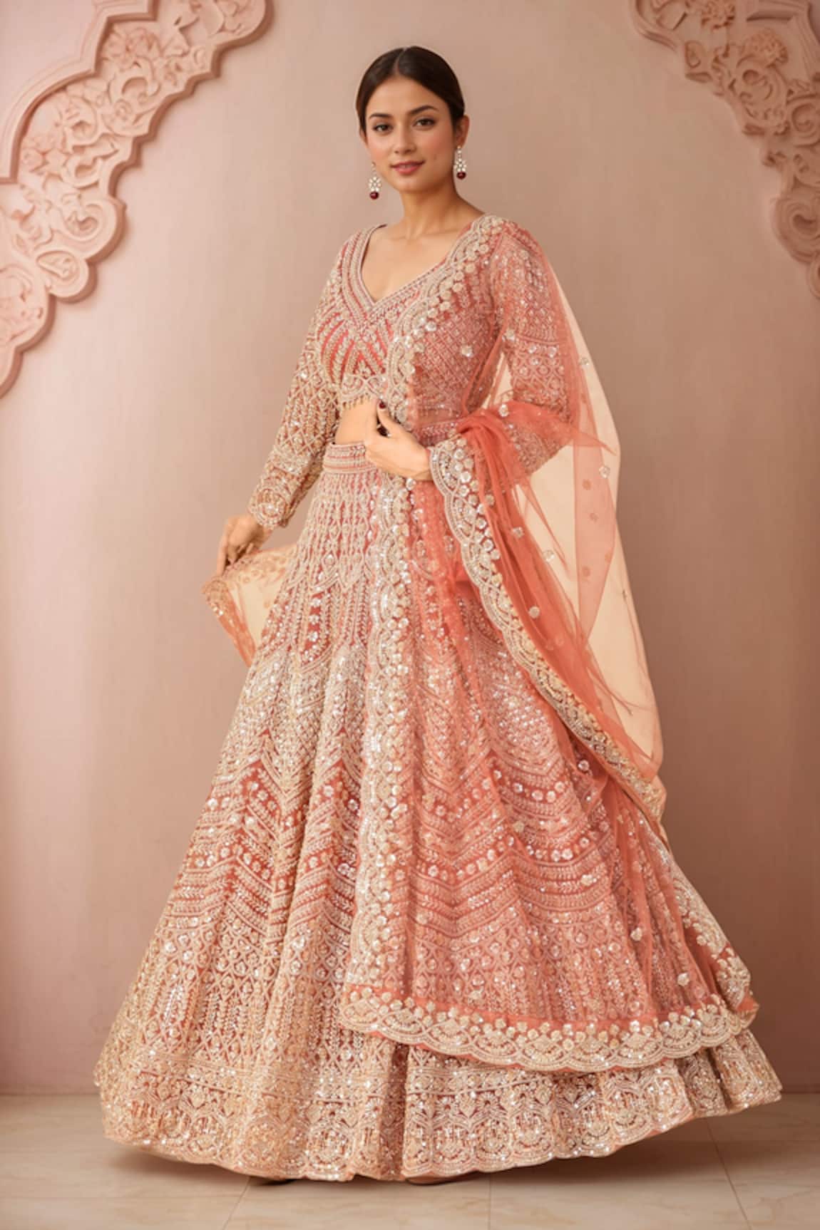 Azeera Cutdana Embroidered Lehenga Set 