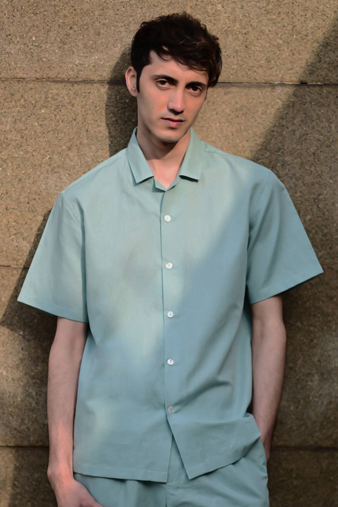 RAAS LIFE Sky Blue Linen Cotton Shirt 