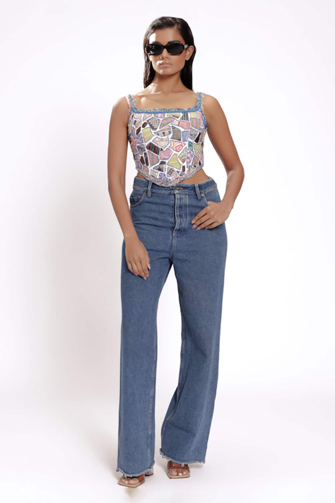 Doh Tak Keh Crystal Bead Embellished Corset 