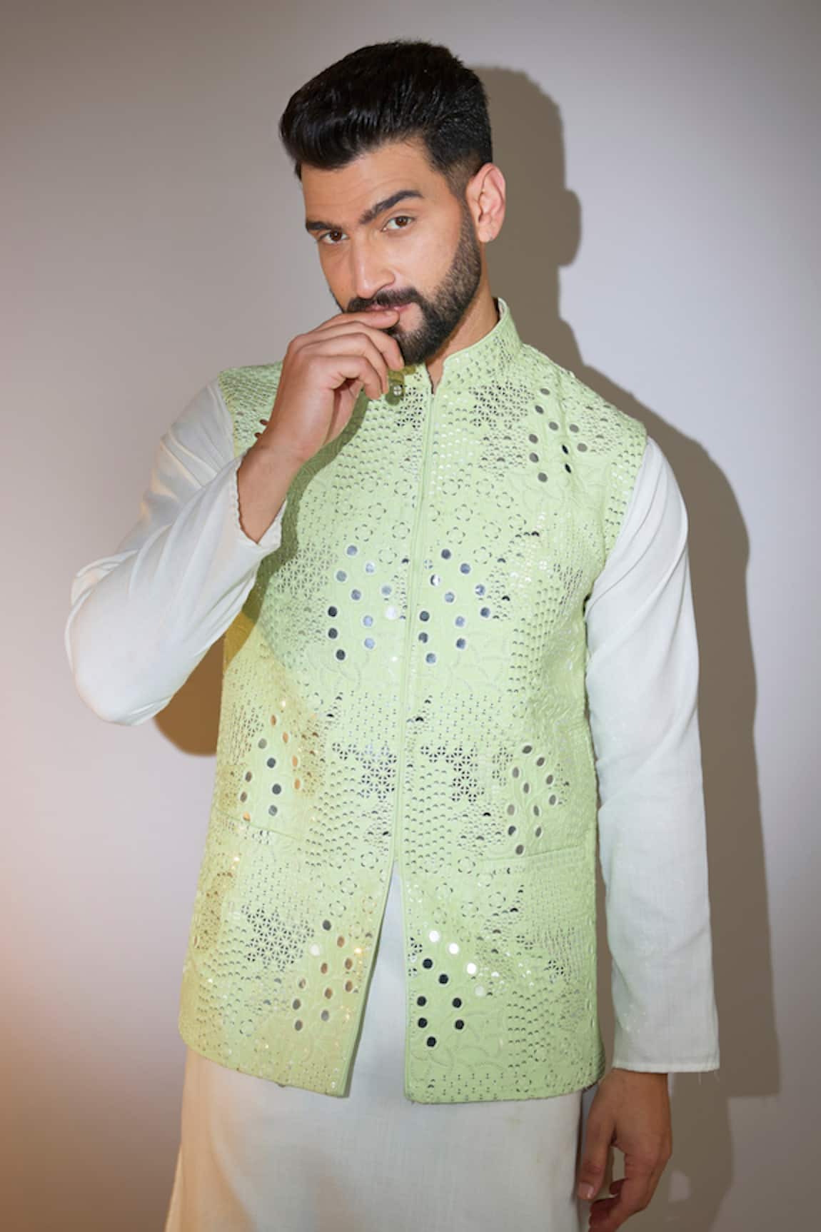 Kasbah Mirror Sequin Embroidered Bundi