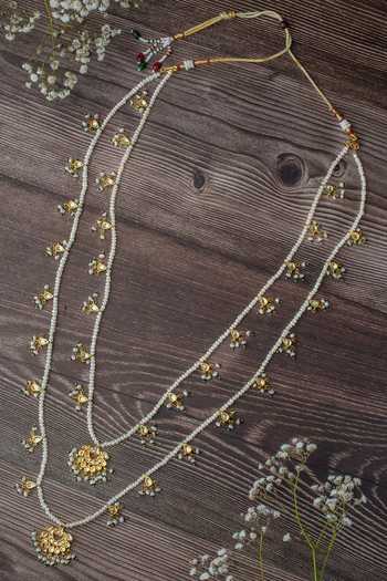 Vivinia By Vidhi Mehra Kundan Polki Layered Necklace 