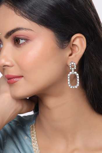 Kicky & Perky Stone Embellished Dangler Earrings 