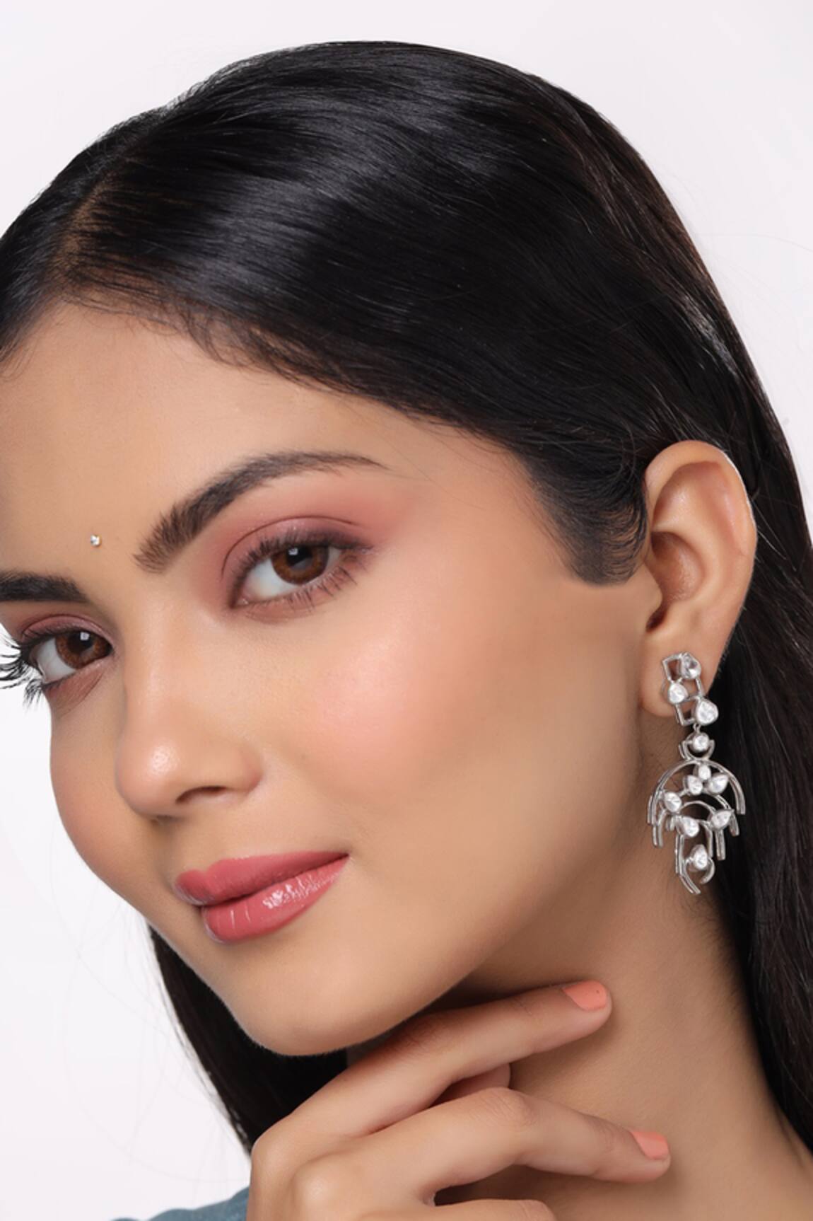 Kicky & Perky Stone Embellished Dangler Earrings 