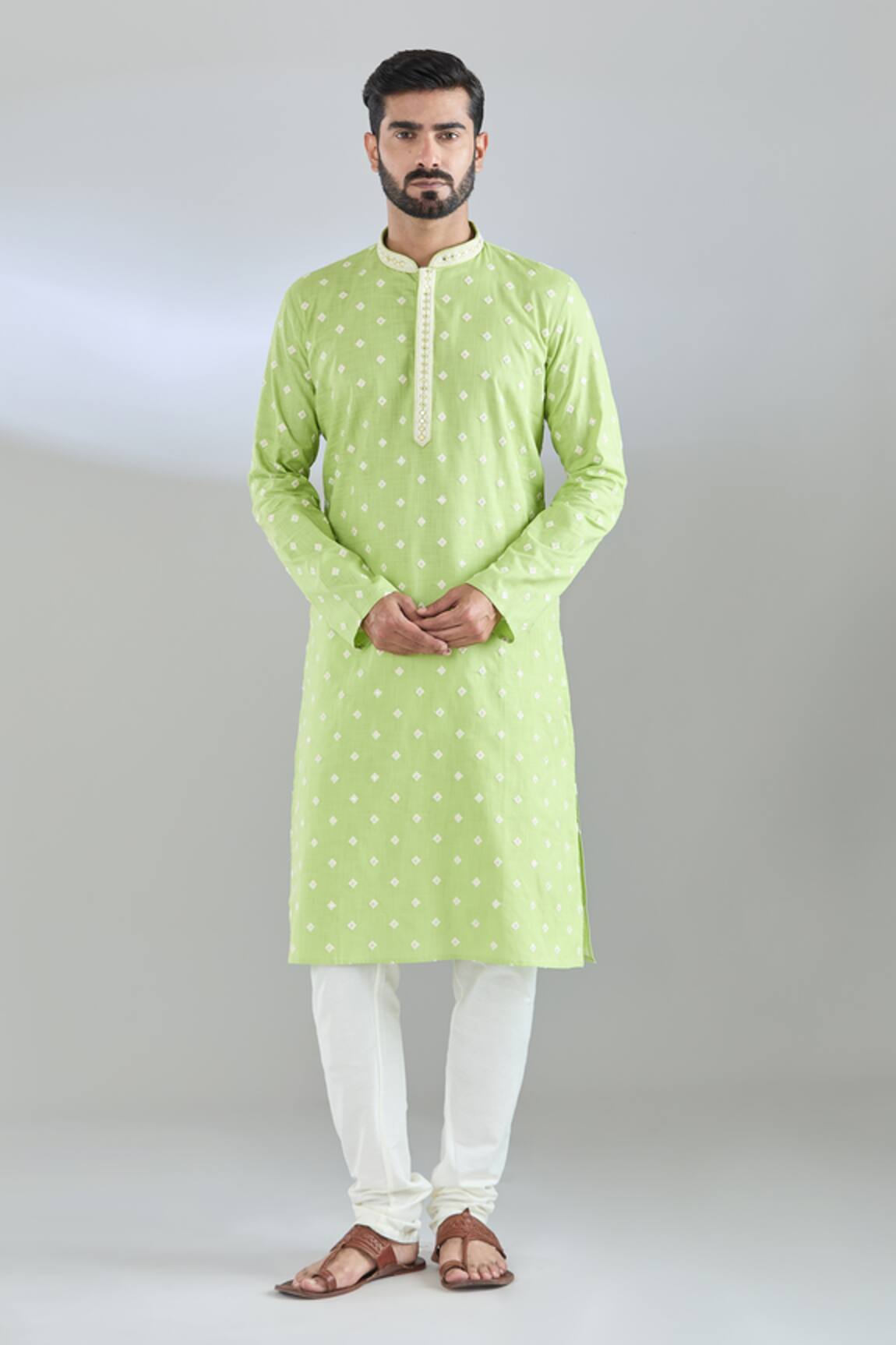 Arihant Rai Sinha Geometric Embroidered Kurta Set 
