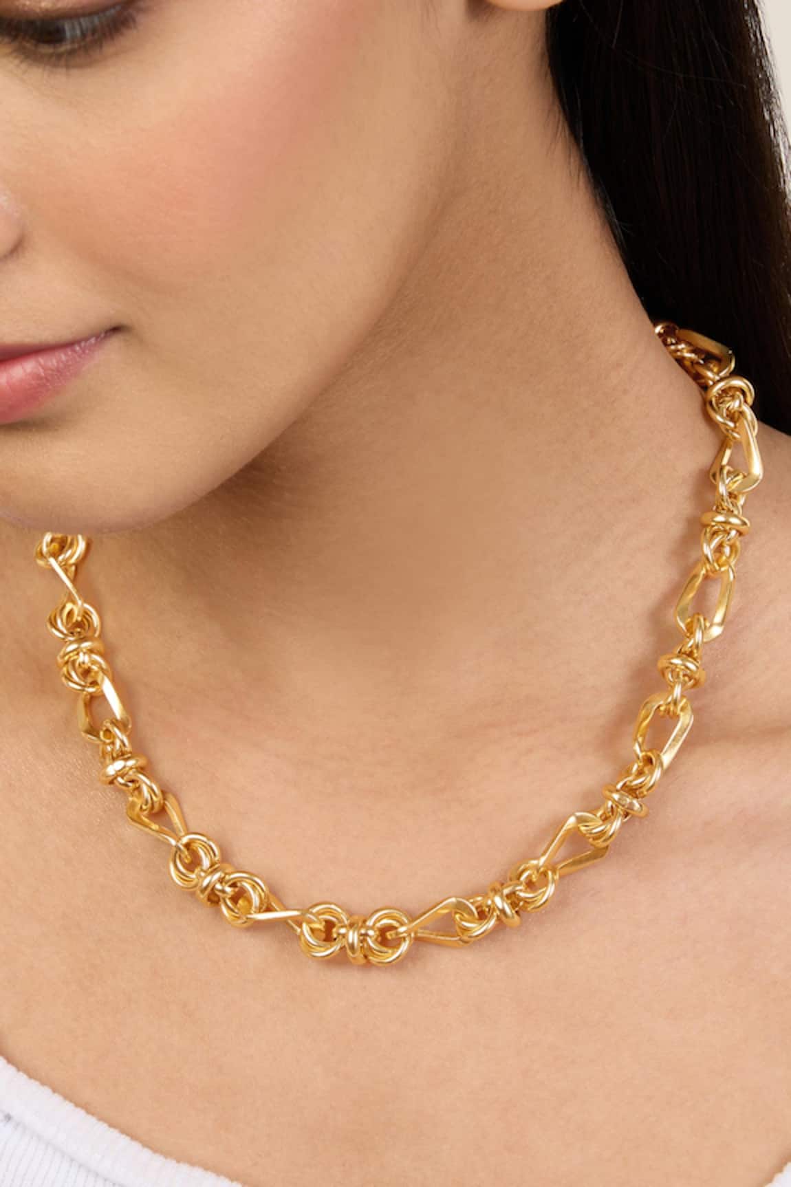 Mnsh Chunky Chain Link Choker Necklace