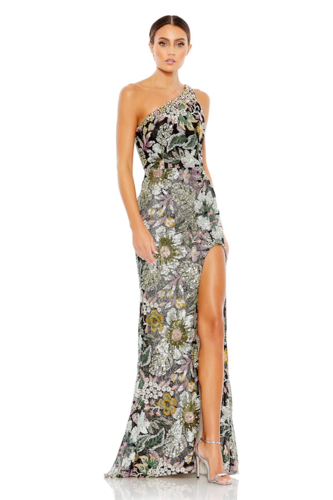 Mac Duggal Floral Embroidered Gown 