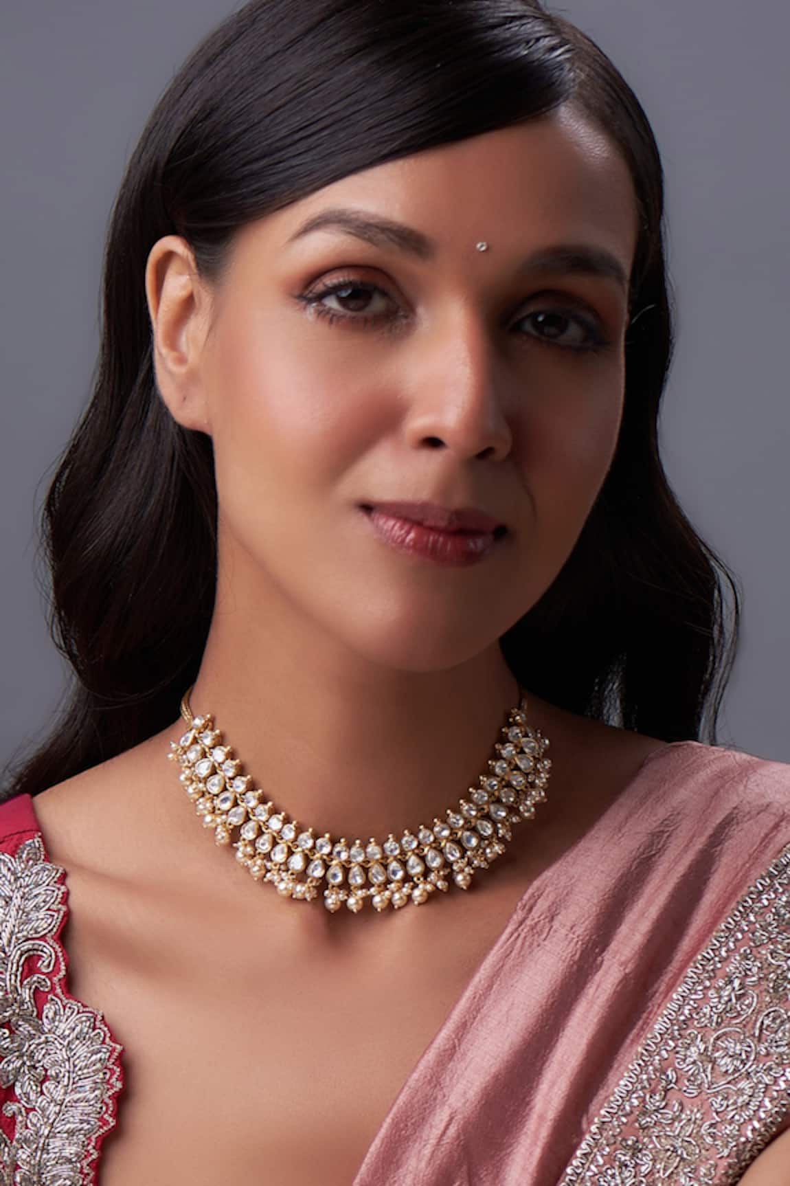 Karisa Designs Moissanite & Pearl Choker 