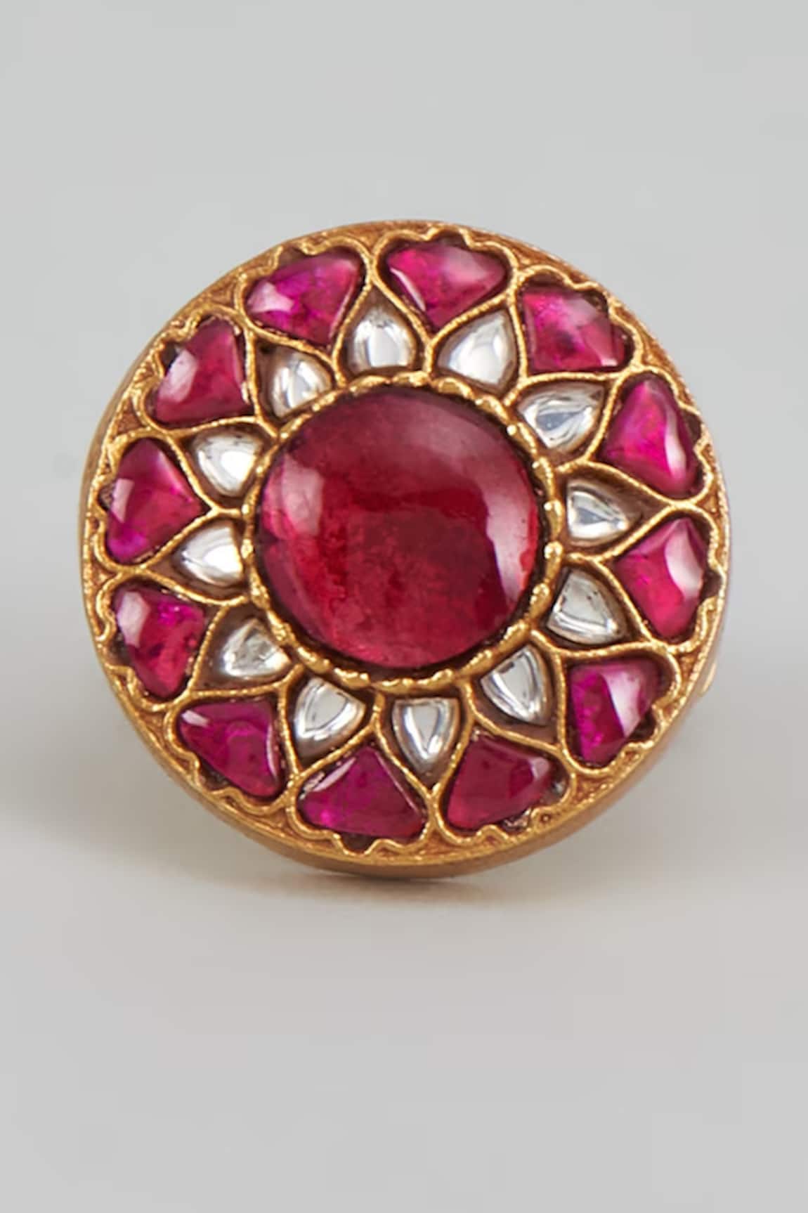 Karisa Designs Divya Moissanite Polki & Stone Embellished Ring 