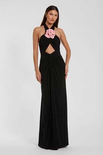 Mac Duggal 3D Flower Embroidered Front Gown 