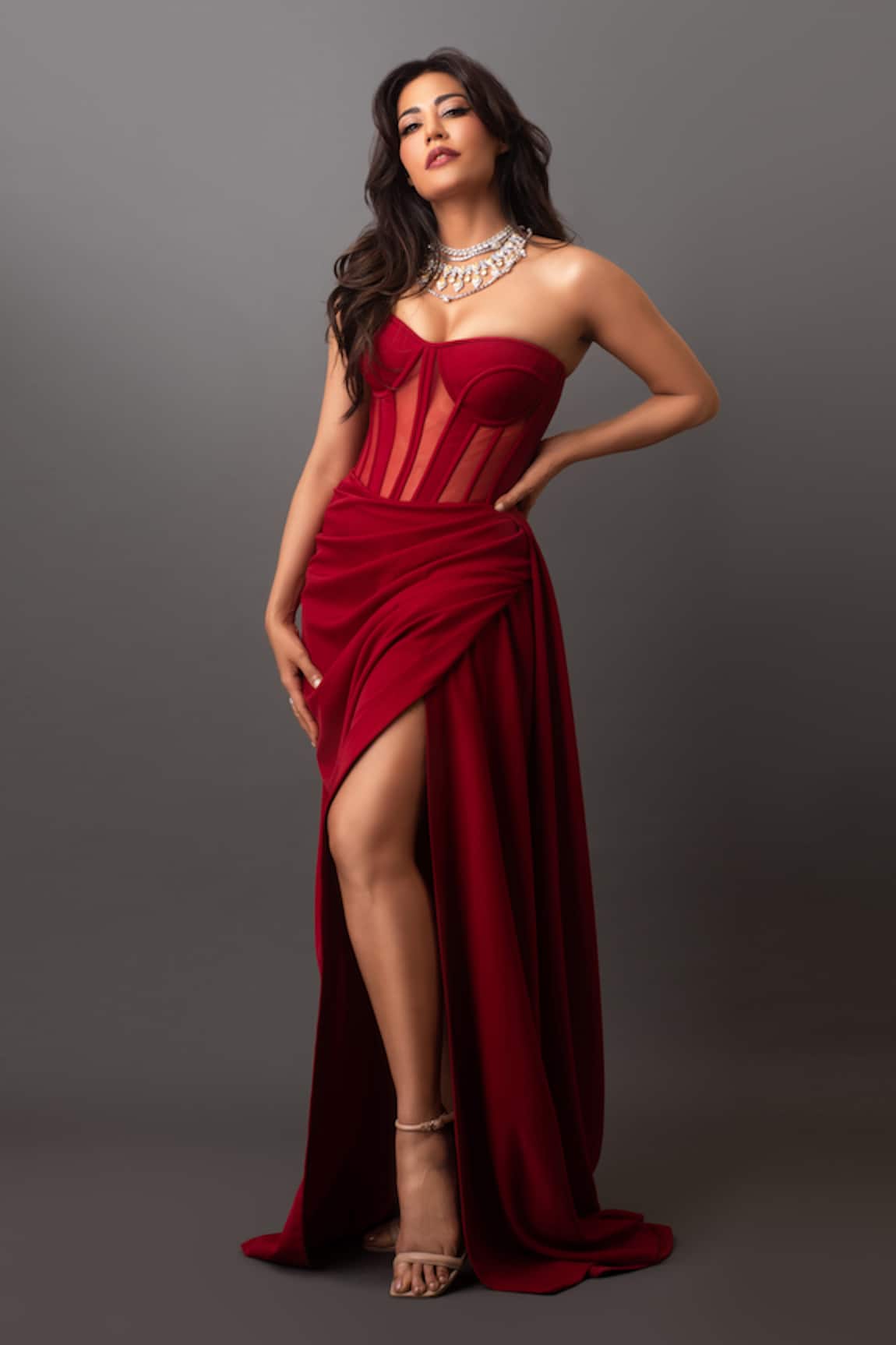 Antithesis India Draped Corset Maxi Dress