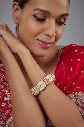 Vivinia By Vidhi Mehra Gold Kundan & Polki Designer Bracelet 