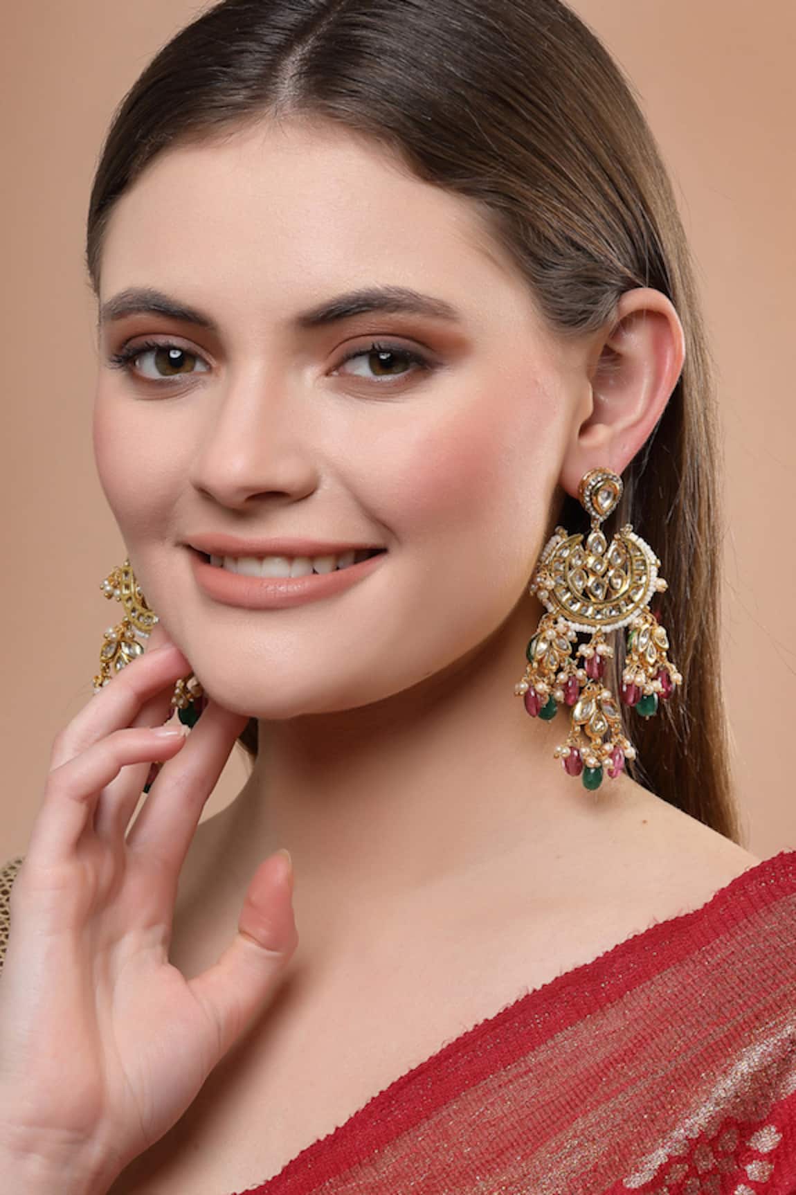 Dugran By Dugristyle Gold Plated Tulip Crescent Drop Earrings 