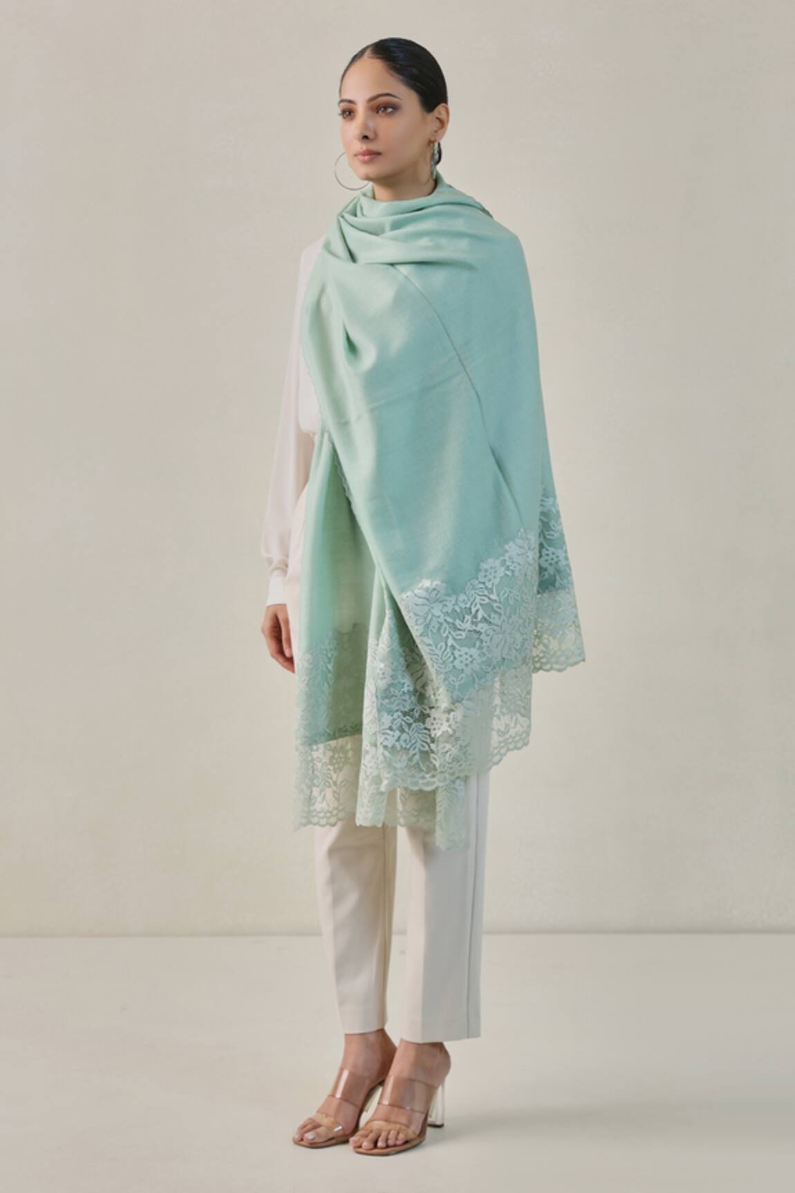 SHAZA Celestial Bloom Chantilly Pashmina Stole