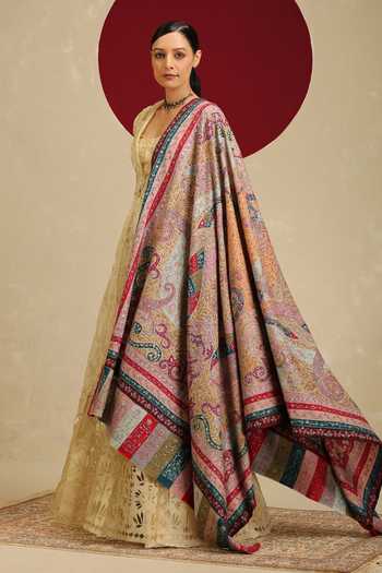 SHAZA Kalamkari Embroidered Shawl 
