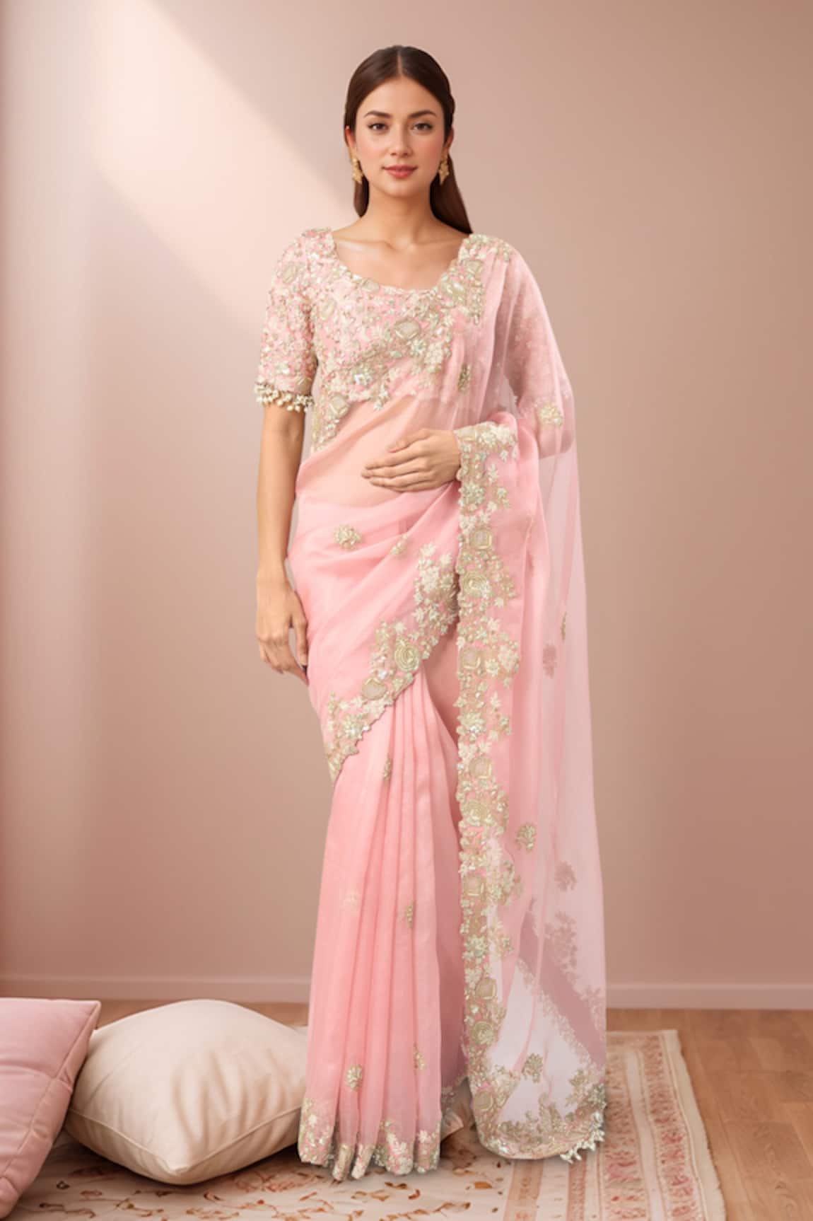 Prisho Embroidered Saree with Blouse