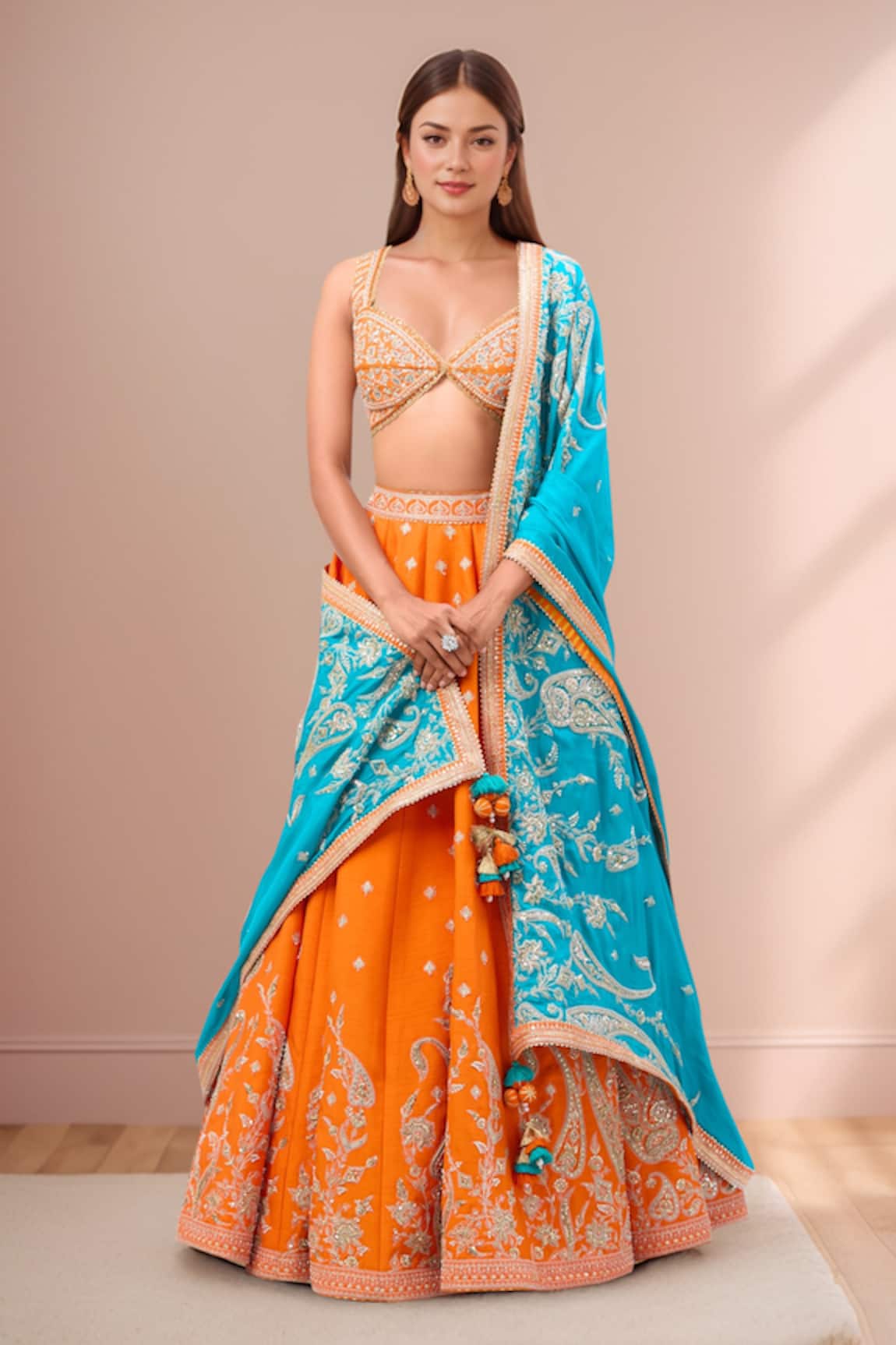 Torani Paisley Embroidered Lehenga Set