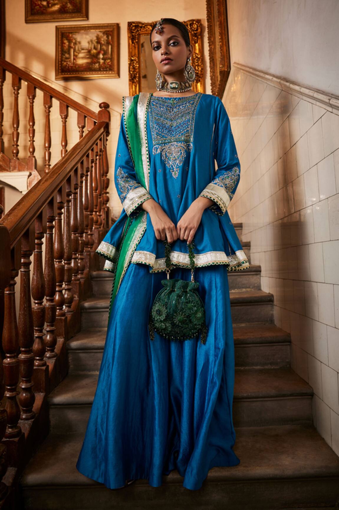 Saahiil Kapoor Aiza Short Anarkali Gharara Set